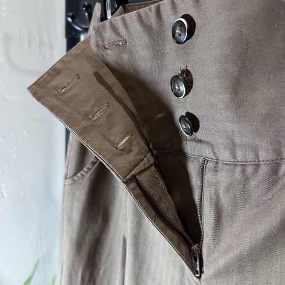 BCBGeneration high waist flare leg pinstriped trousers brown size 6 - Picture 7 of 14